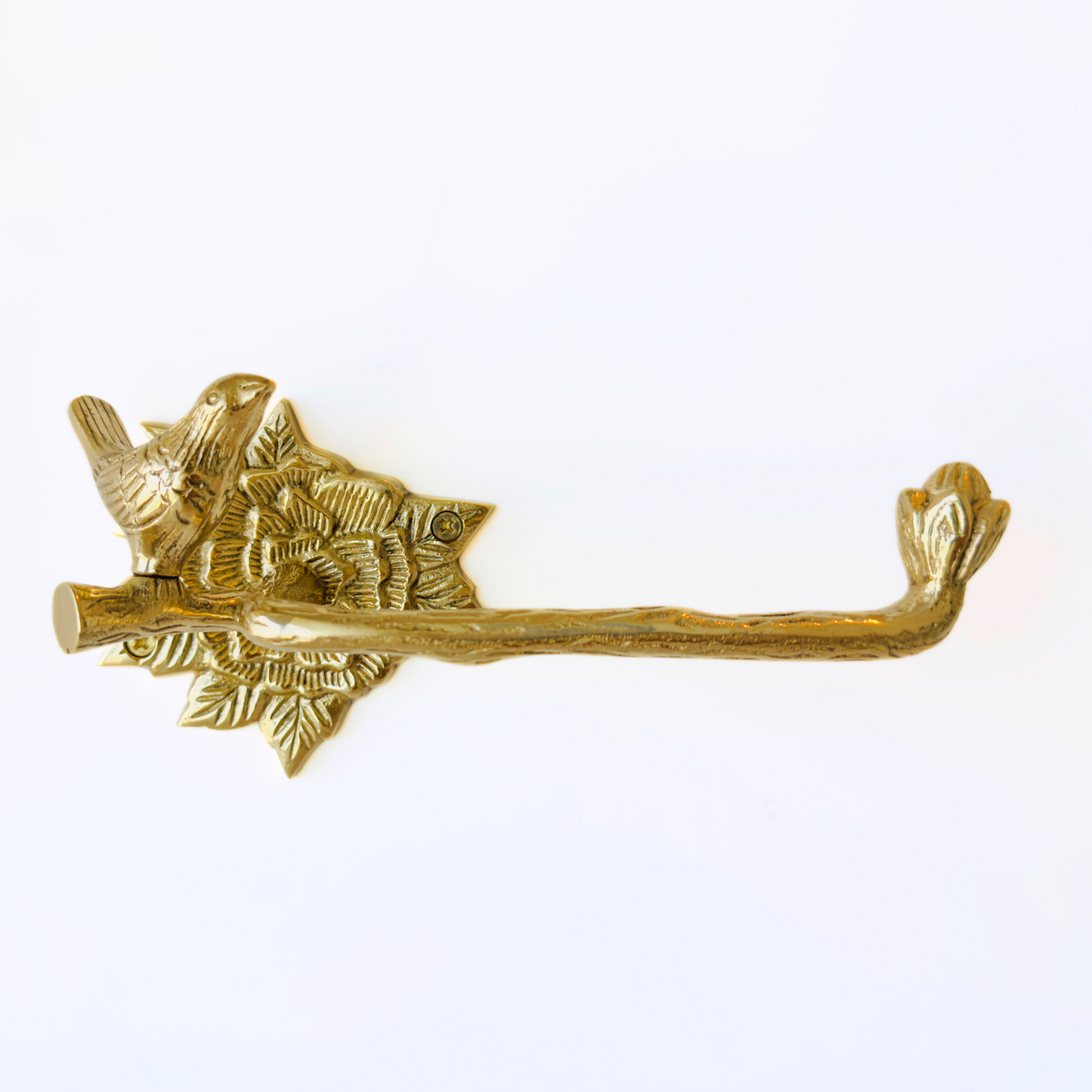 Brass Polished Bird Toilet Paper Roll Holder
