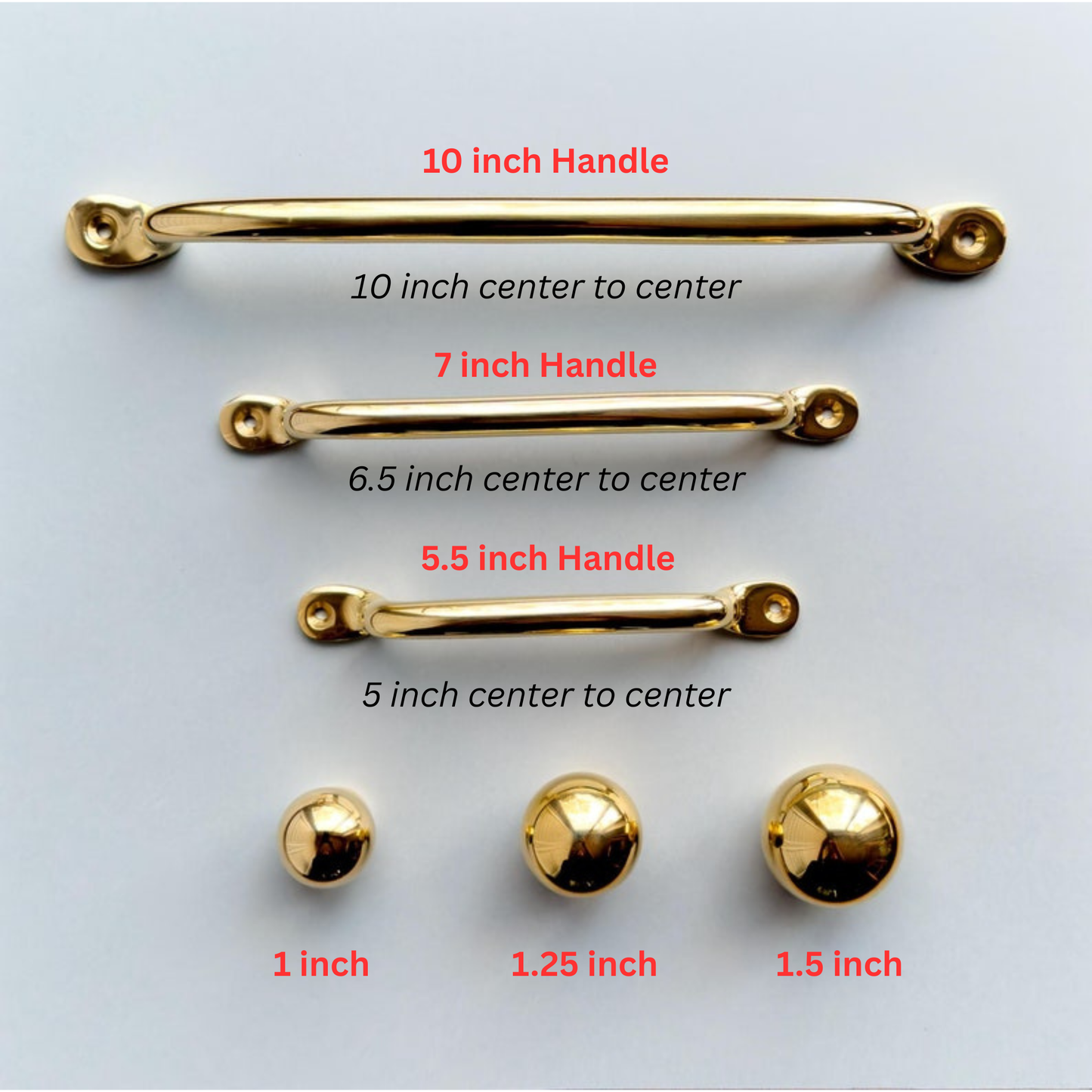 Polished Brass Cabinet & Dresser Handles/Pulls