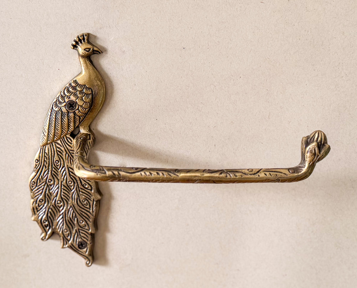 Peacock Antique Collection Bundle Pack (4 Pcs) | Towel Ring + Roll Holder + Hook + Rack