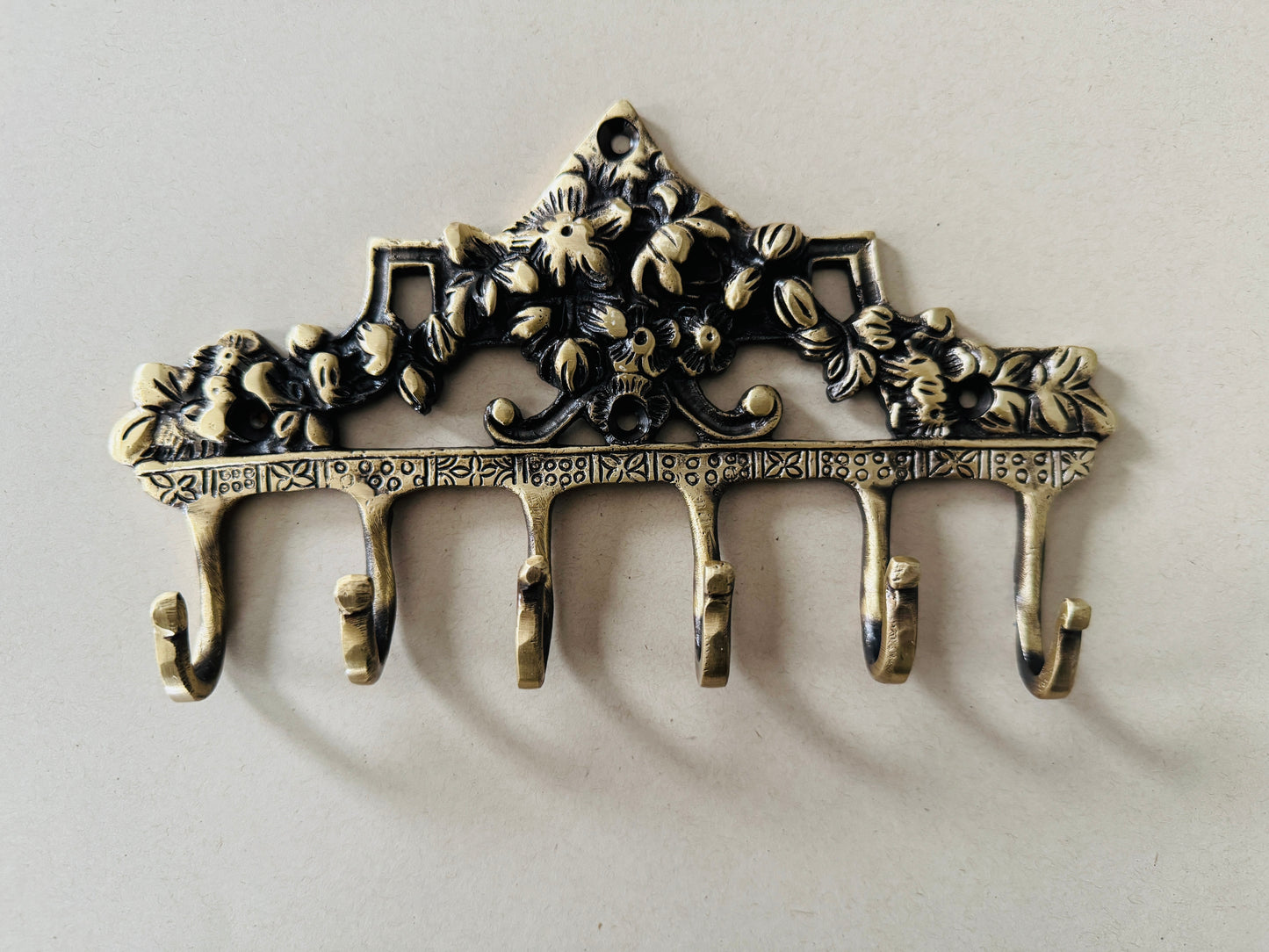 Gancio antico vittoriano in ottone