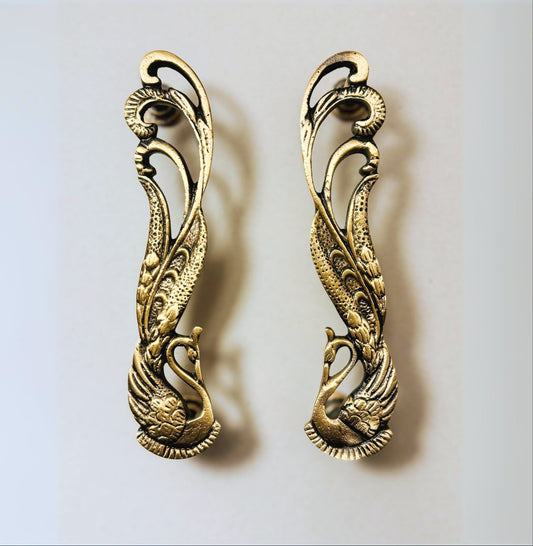Antique Brass Peacock Cabinet & Door Handles/Pulls