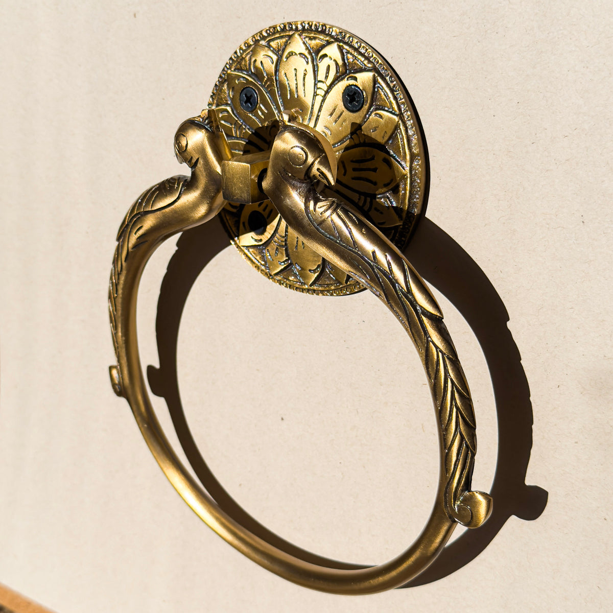 Peacock Brass Antique Heavy Duty Towel Ring Holder
