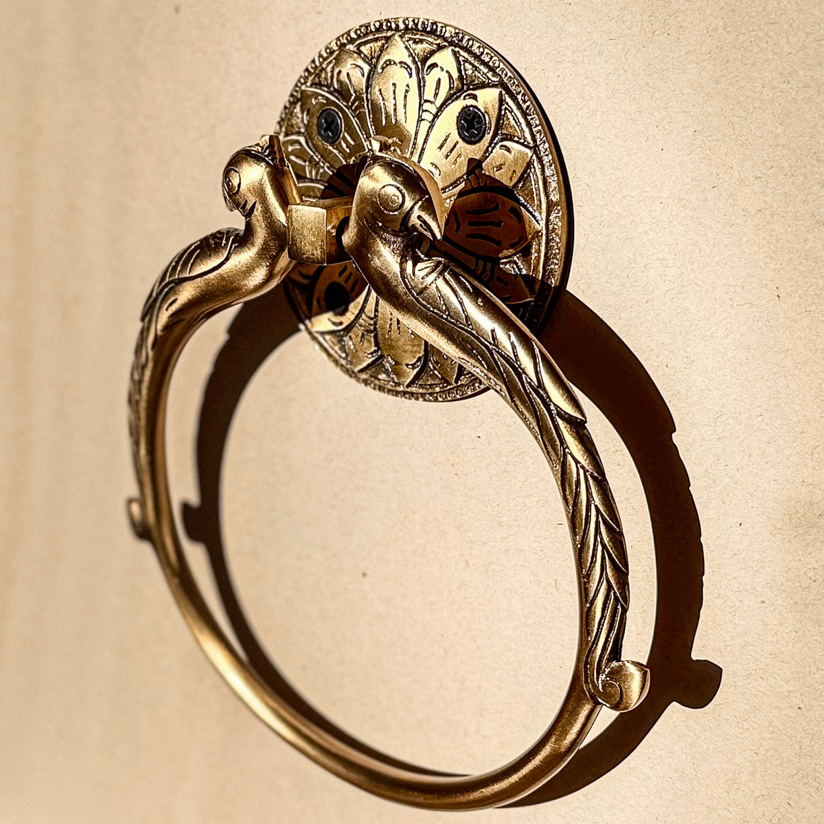 Peacock Brass Antique Heavy Duty Towel Ring Holder