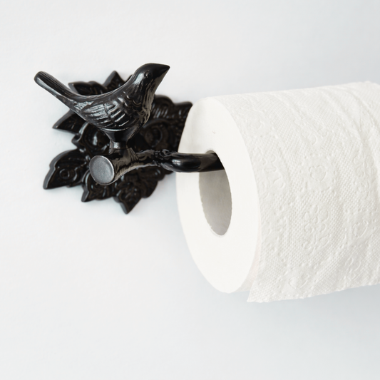 Black Brass Bird Toilet Paper Roll Holder