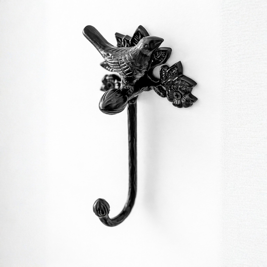 Black Brass Antique Bird Hook