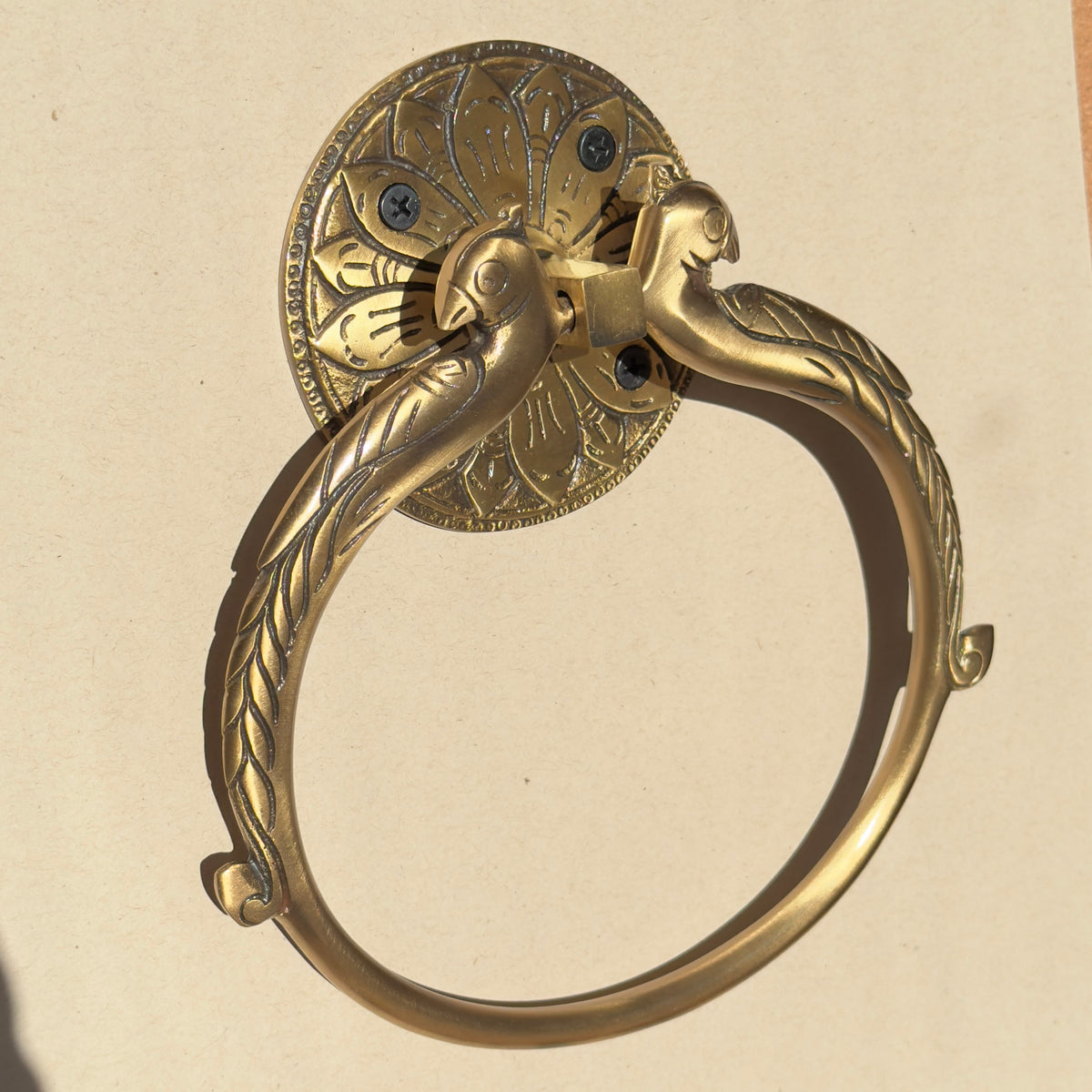 Peacock Brass Antique Heavy Duty Towel Ring Holder