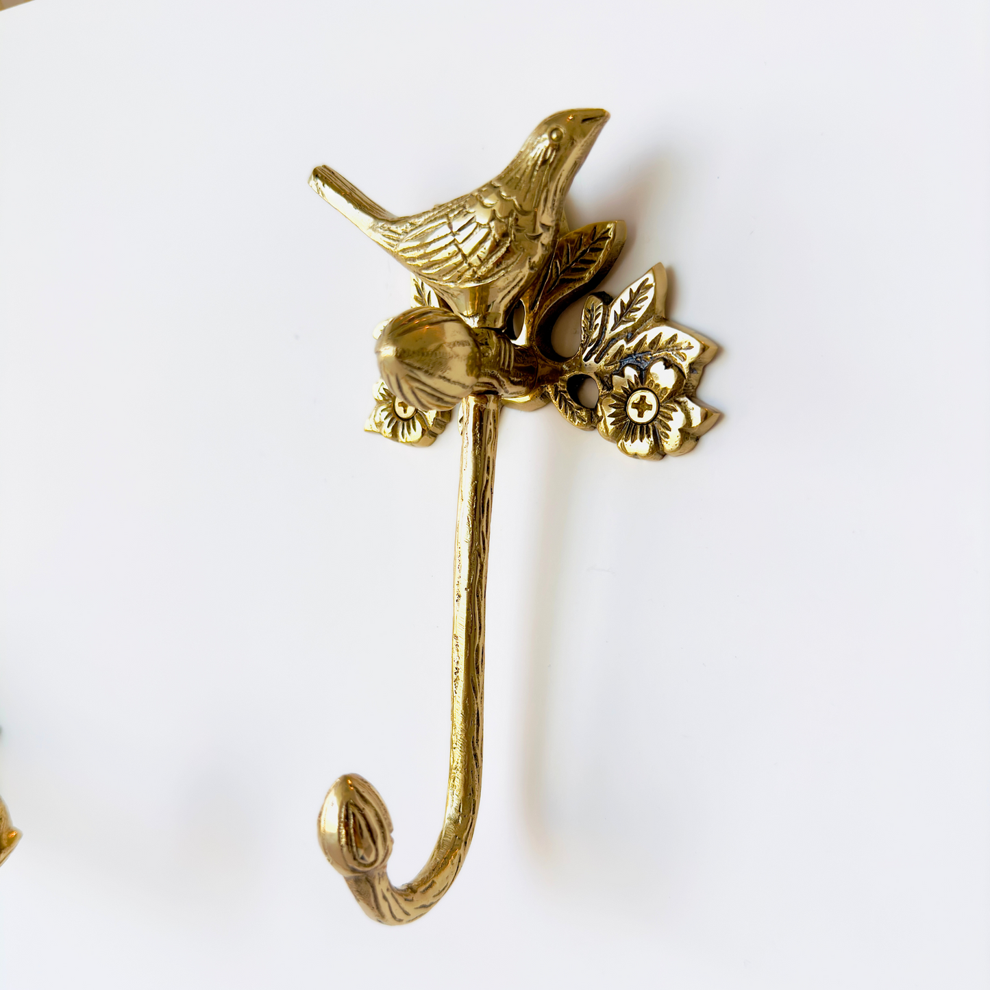 Brass Polished Bird Hook