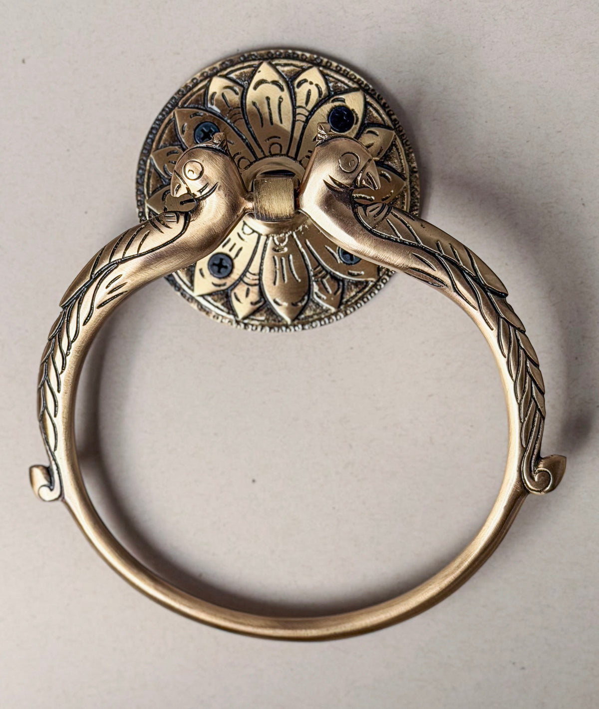 Peacock Brass Antique Heavy Duty Towel Ring Holder