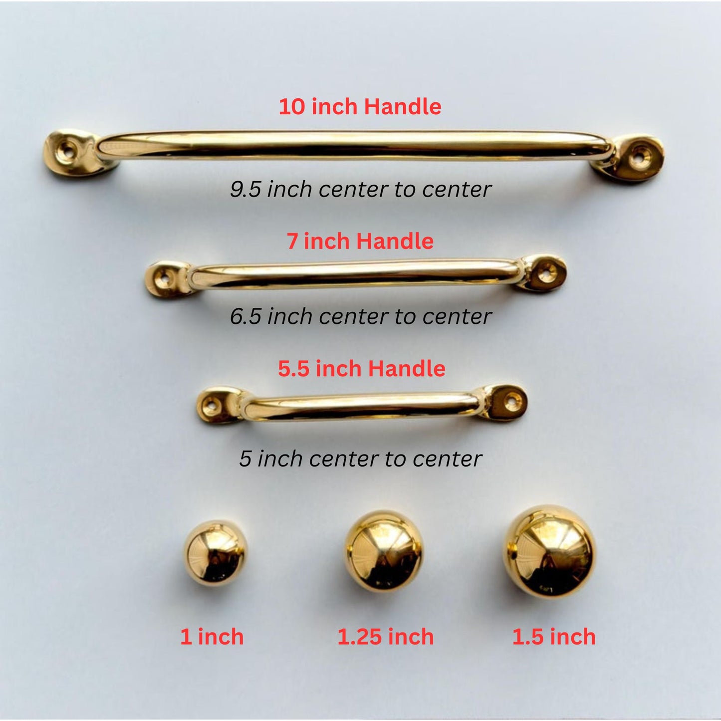 Polished Brass Door & Cabinet Knobs
