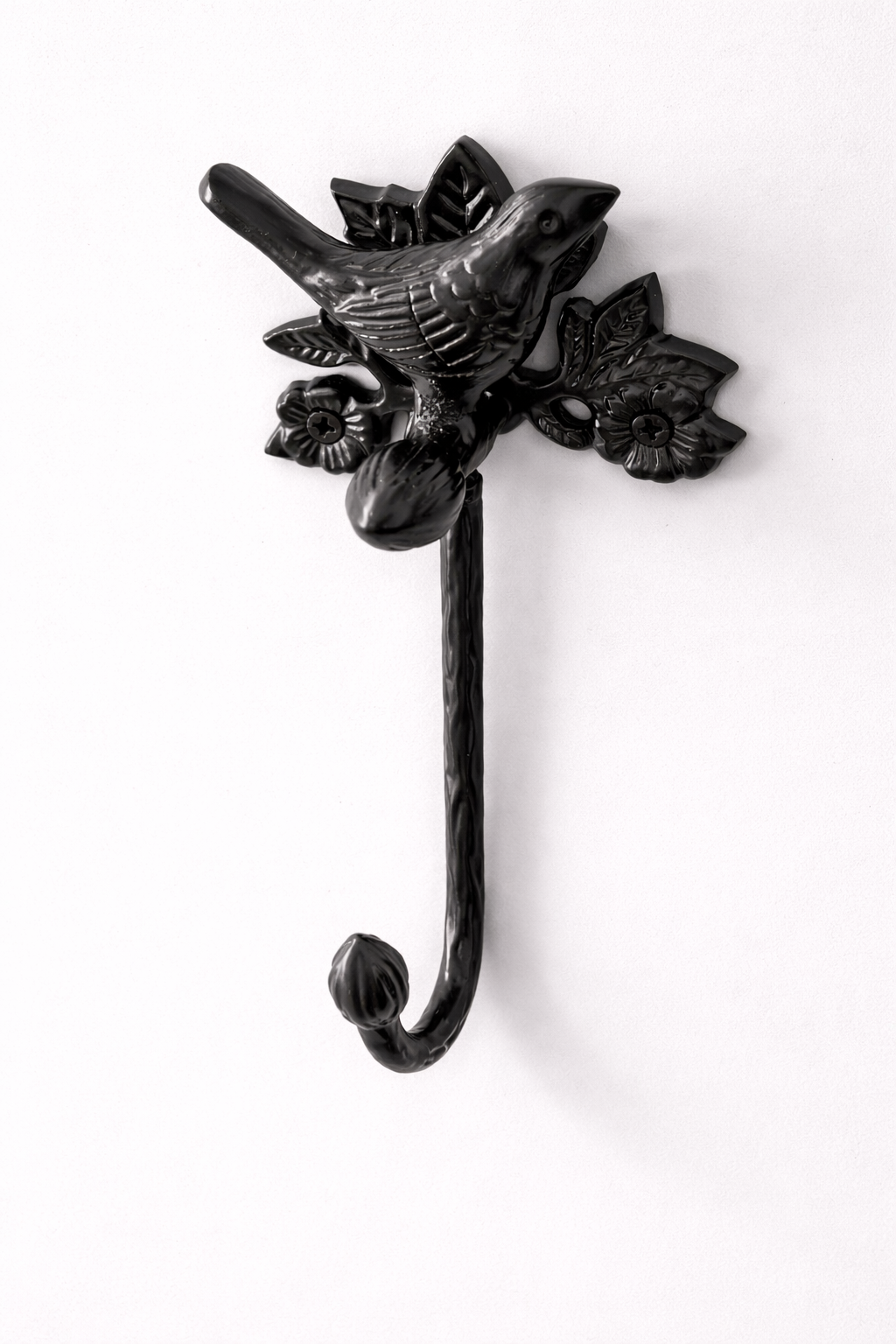 Gancio per uccelli antico in ottone