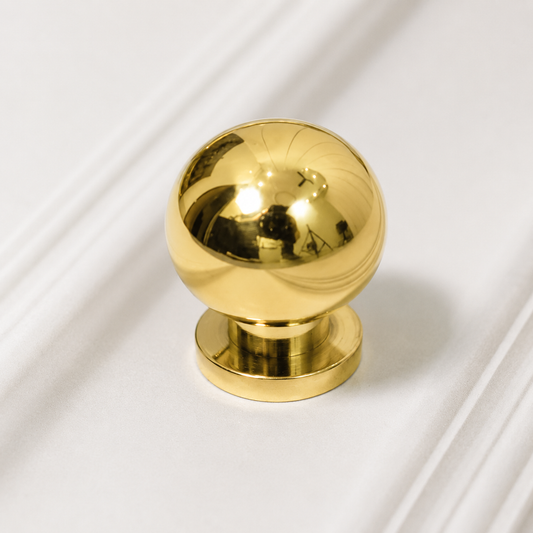 Boutons de porte et d'armoire en laiton poli