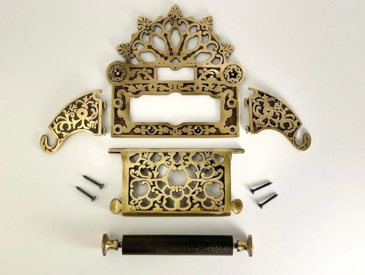 Victorian Set of (Towel Ring + Roll Holder)