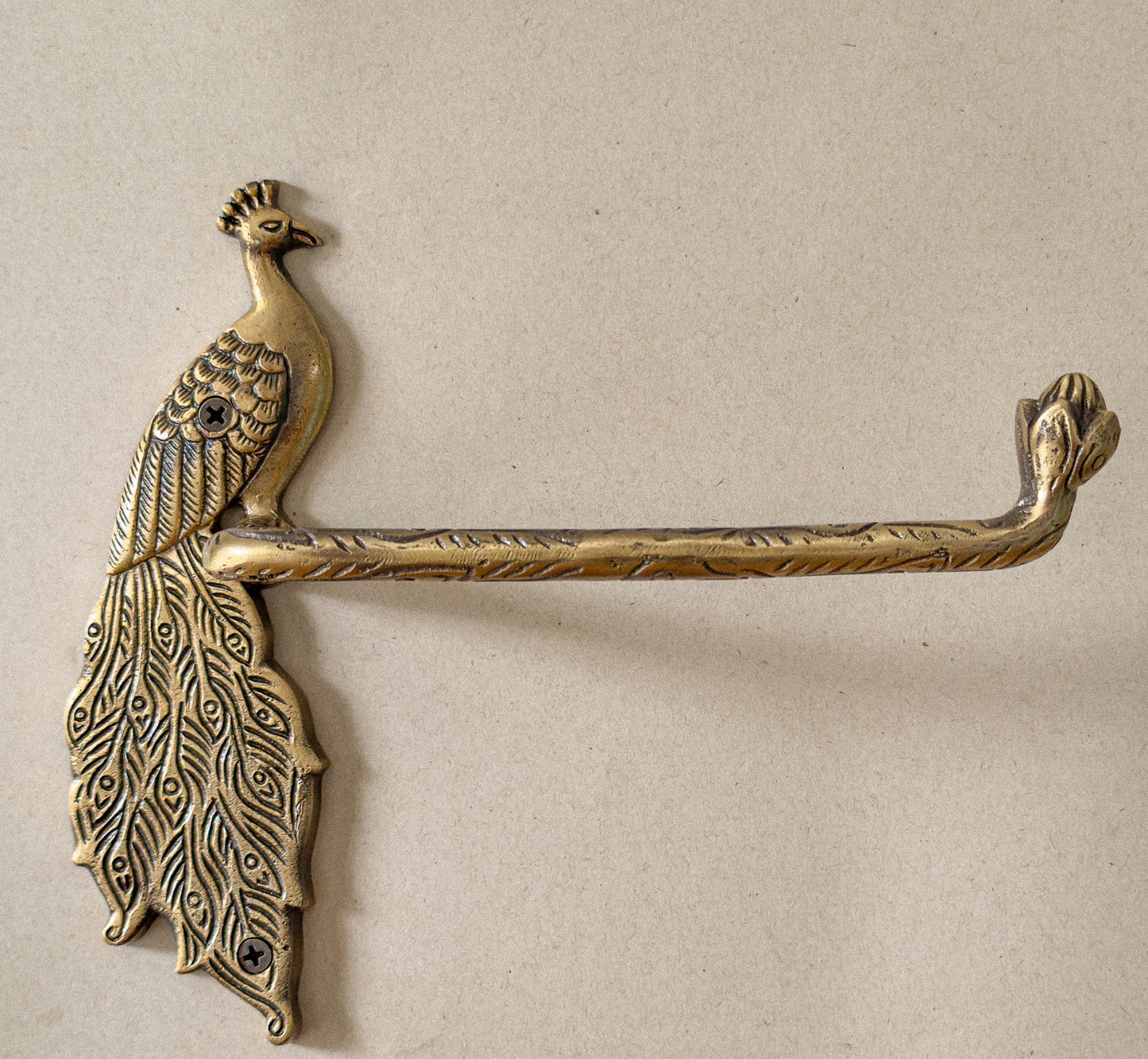 Peacock Brass Antique Toilet Paper Roll Holder