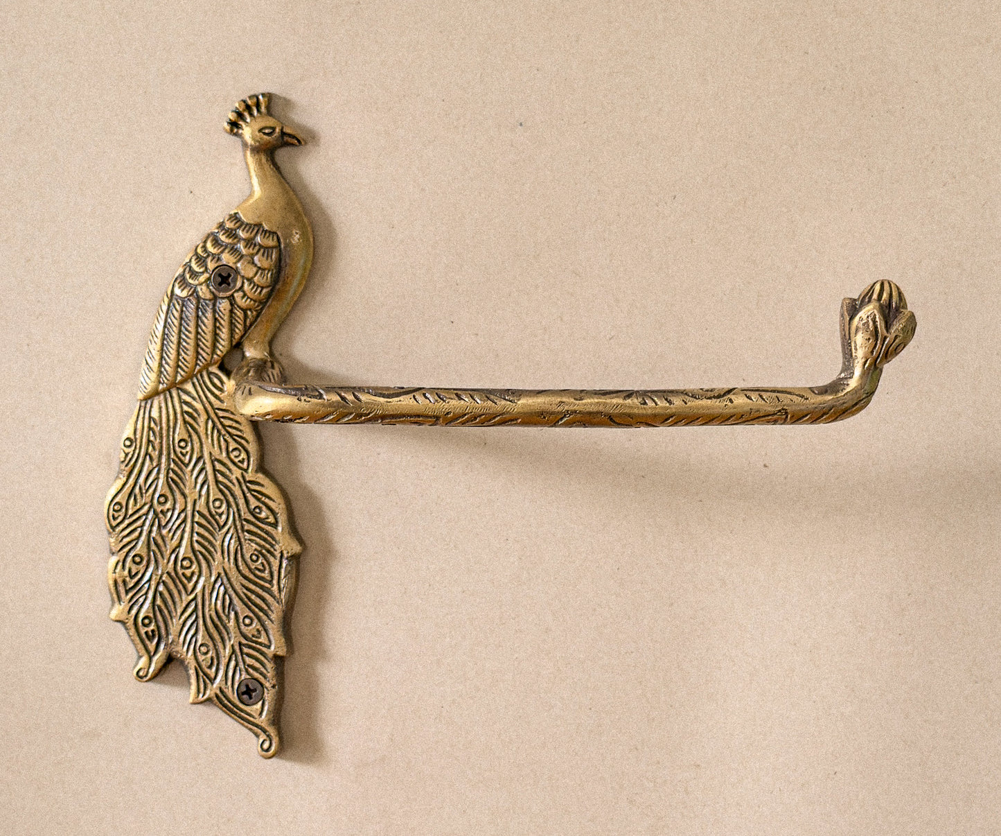 Peacock Brass Antique Toilet Paper Roll Holder