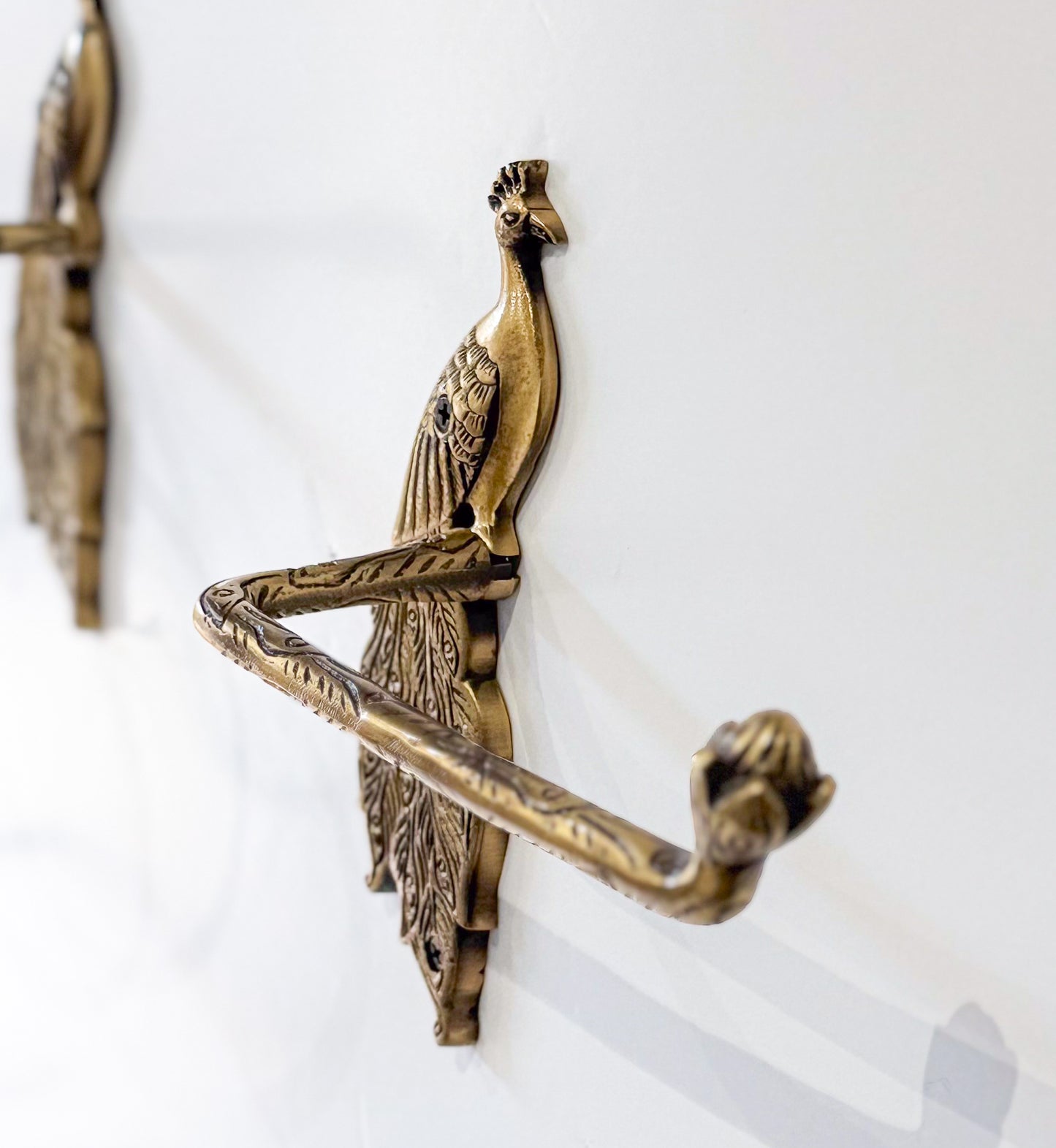 Peacock Brass Antique Toilet Paper Roll Holder