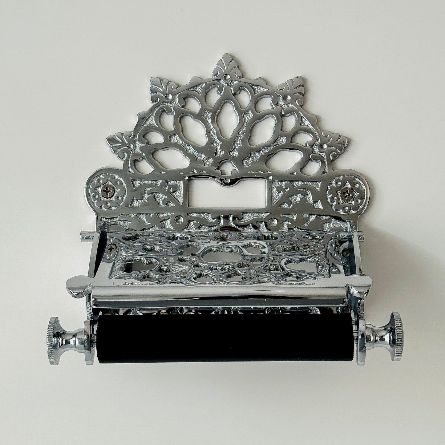 Victorian Chrome Brass Toilet Paper Roll Holder