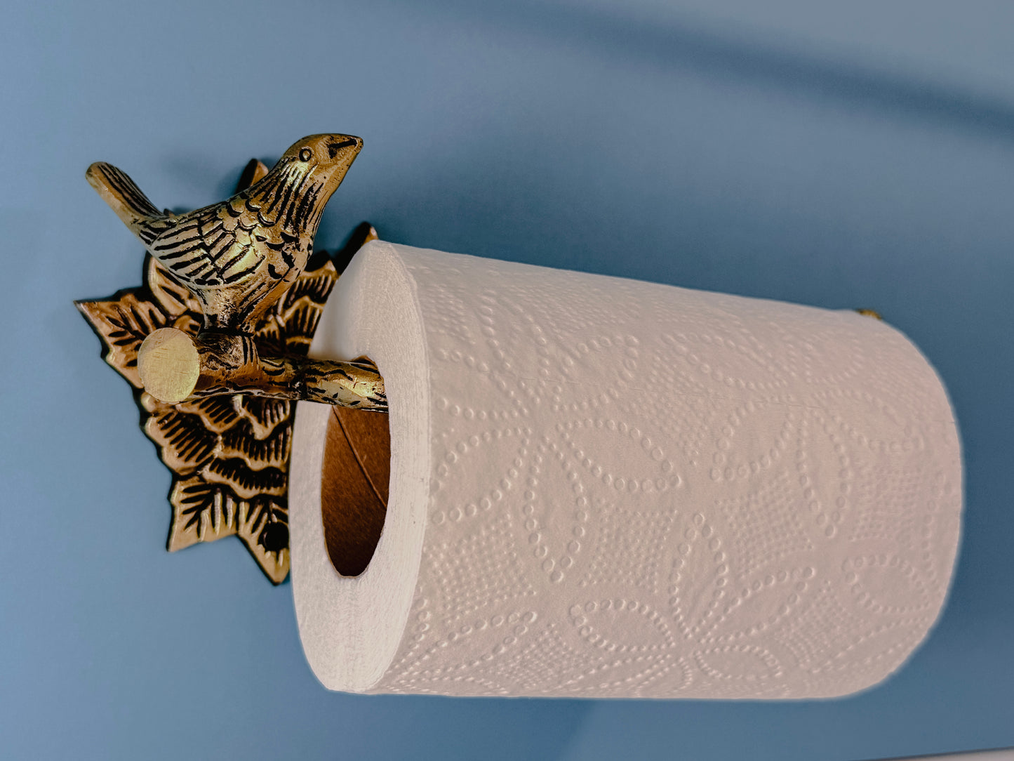 Brass Antique Bird Toilet Paper Roll Holder