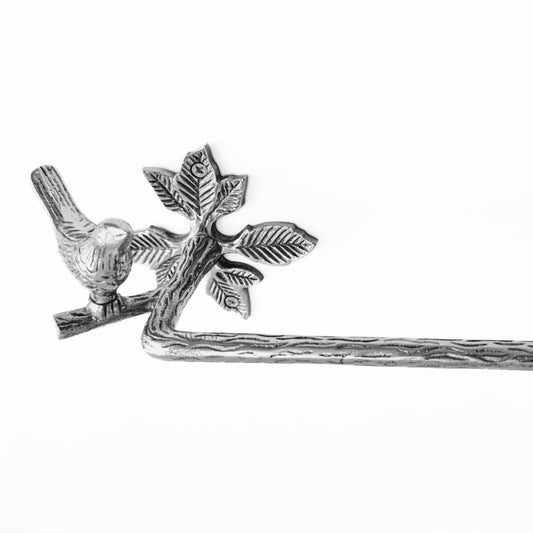 Chrome Polished Bird Towel Rack